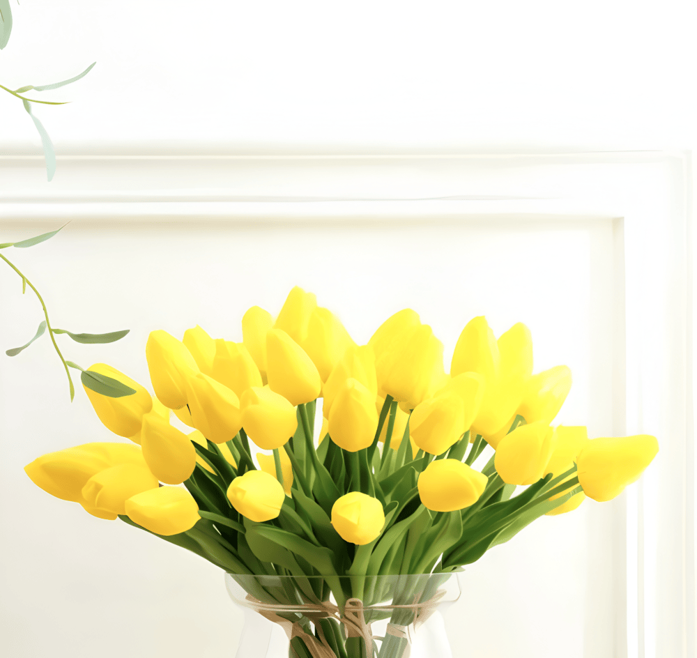 BowLift | Set of 6 Realistic Artificial Tulip Bouquets for Home, Garden, and Party Decoration