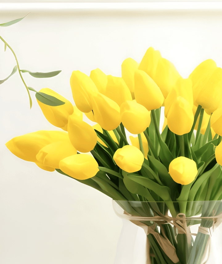 BowLift | Set of 6 Realistic Artificial Tulip Bouquets for Home, Garden, and Party Decoration