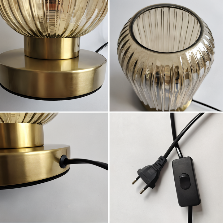 BowLift | Nordic Table Lamp with Ribbed Glass
