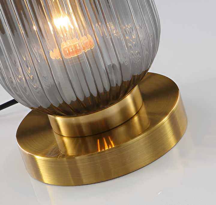 BowLift | Nordic Table Lamp with Ribbed Glass
