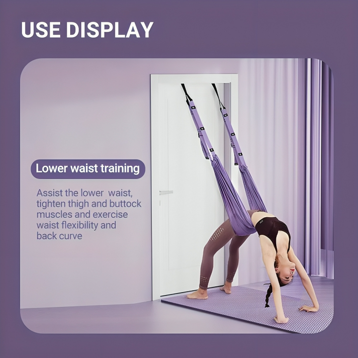 BowLift | LuxAura AeroStretch Aerial Yoga Rope | High-quality, flexible rope for suspended yoga with optimal support and comfort