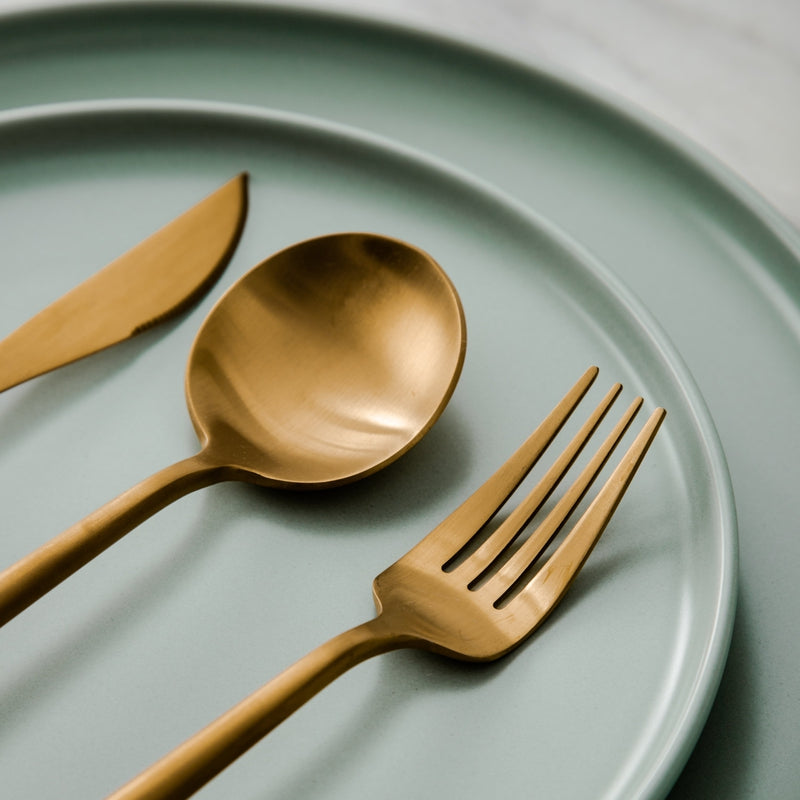 BowLift | Minimalist Luxury Cutlery Set – 20 pieces, Titanium & Stainless Steel