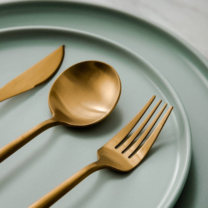BowLift | Minimalist Luxury Cutlery Set – 20 pieces, Titanium & Stainless Steel