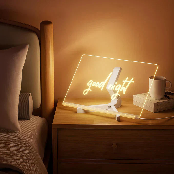 BowLift | IllumiWrite LED Sign Board – Reusable Light Board for Creative Minds