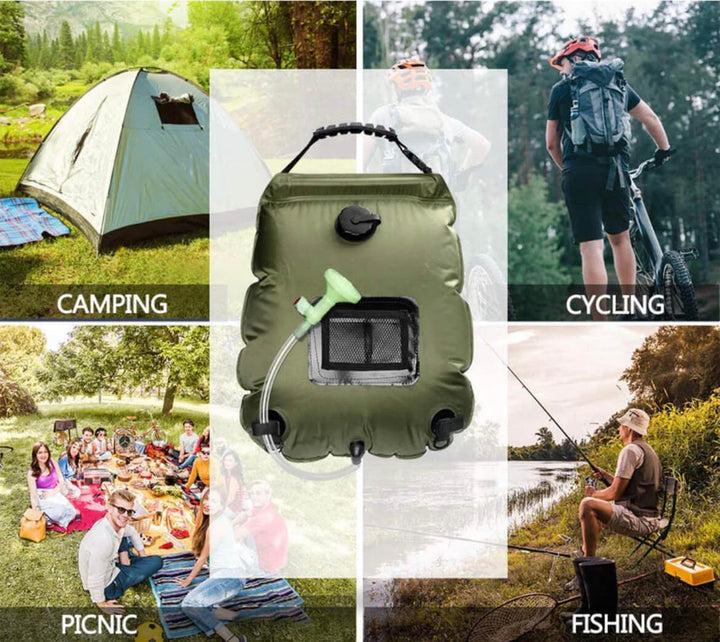 BowLift | ZonFlow Foldable Outdoor Shower Bag – 20L Solar Heating