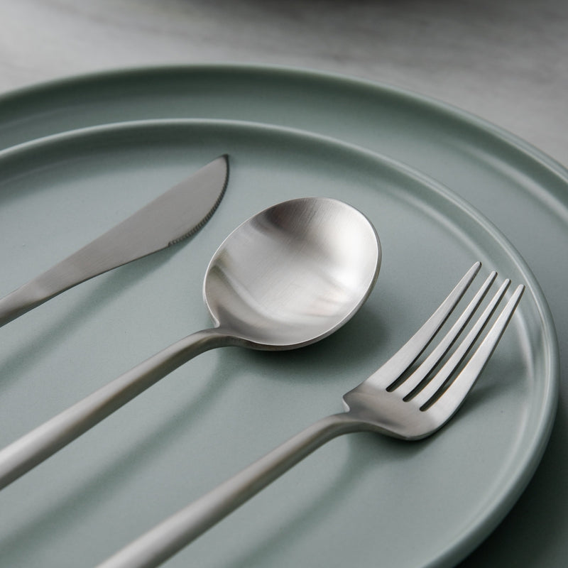 BowLift | Minimalist Luxury Cutlery Set – 20 pieces, Titanium & Stainless Steel