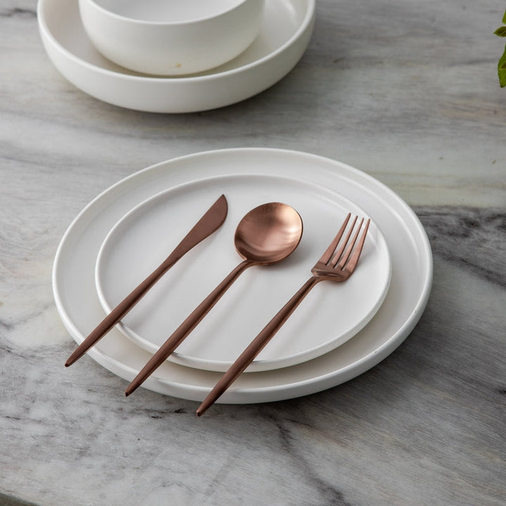 BowLift | Minimalist Luxury Cutlery Set – 20 pieces, Titanium & Stainless Steel