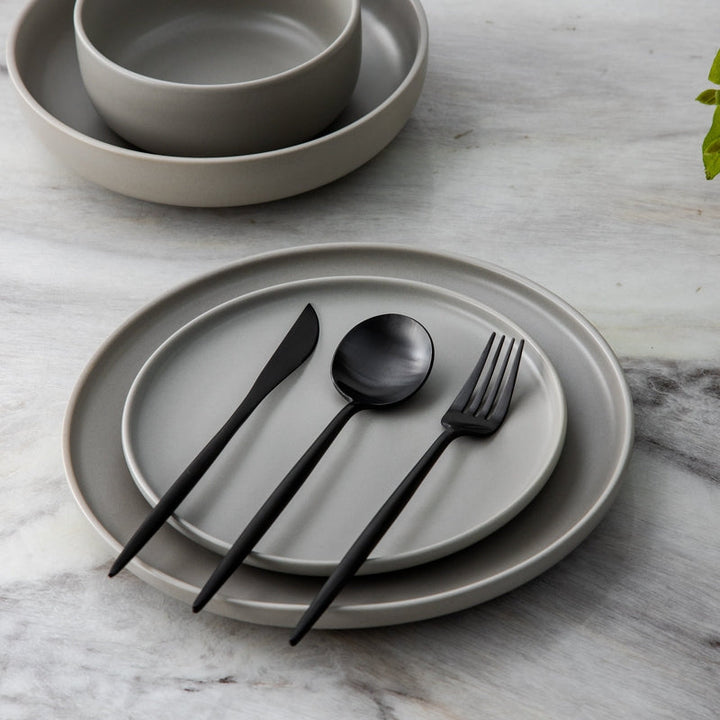 BowLift | Minimalist Luxury Cutlery Set – 20 pieces, Titanium & Stainless Steel
