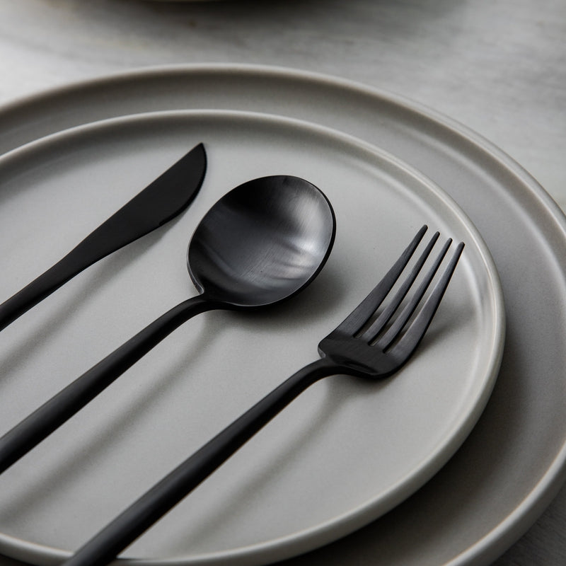 BowLift | Minimalist Luxury Cutlery Set – 20 pieces, Titanium & Stainless Steel