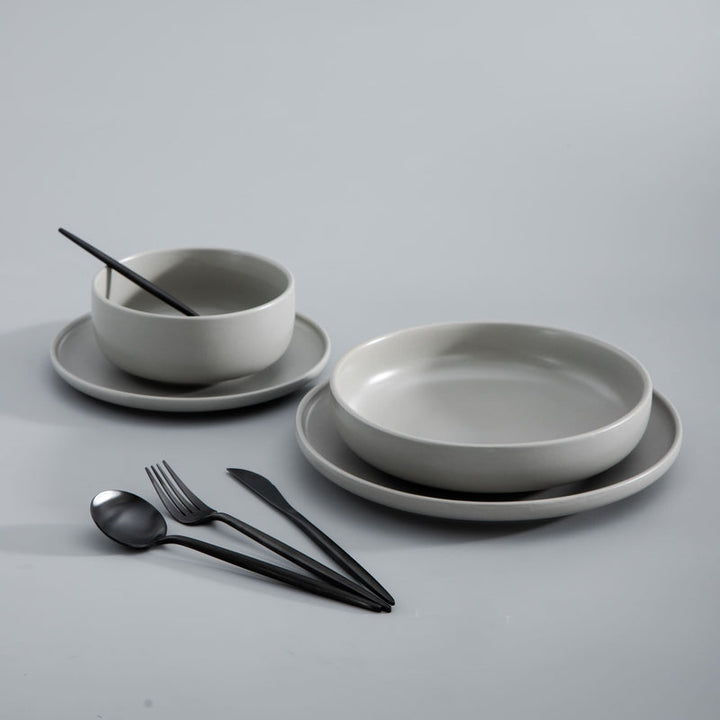 BowLift | Minimalist Luxury Cutlery Set – 20 pieces, Titanium & Stainless Steel