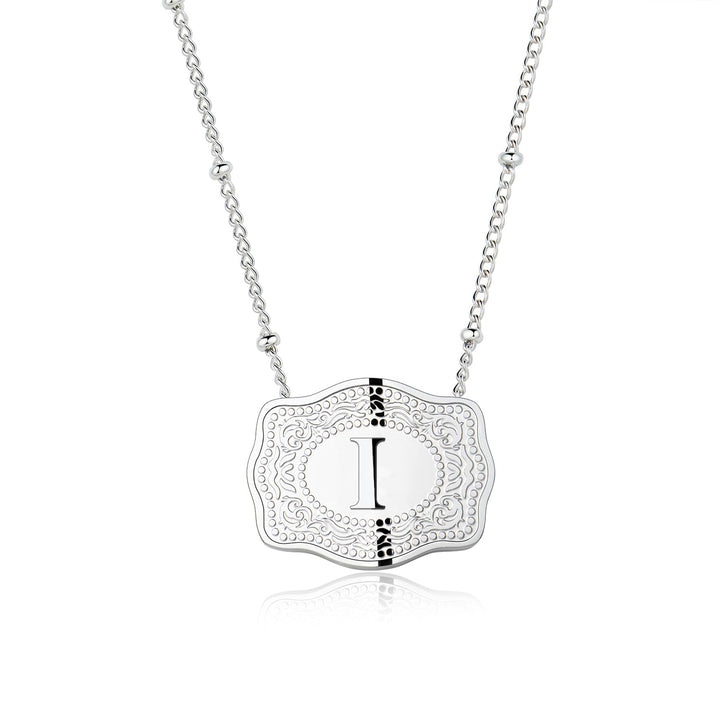 BowLift | Dainty Belt Buckle Letter Initial Necklaces