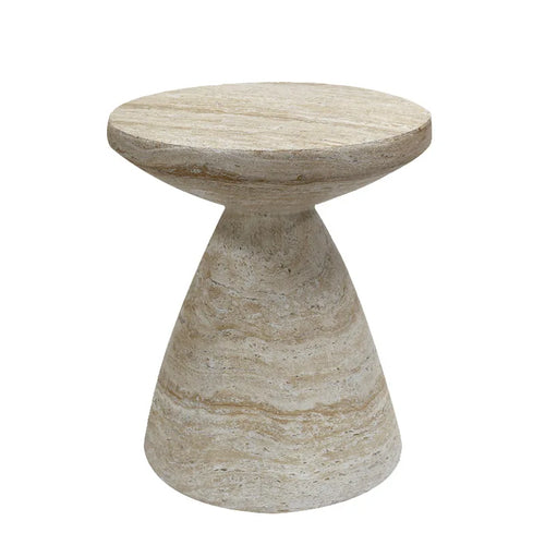 BowLift | Imitation Stone Side Table Round | Minimalist Design