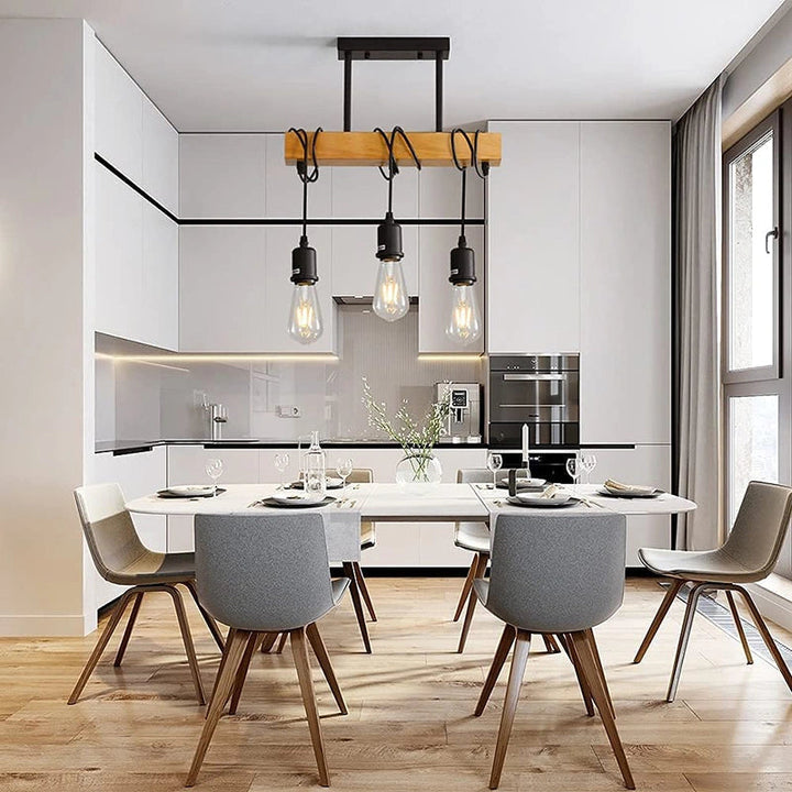 BowLift | Industrial Pendant Light Black | Adjustable Hanging Lamp