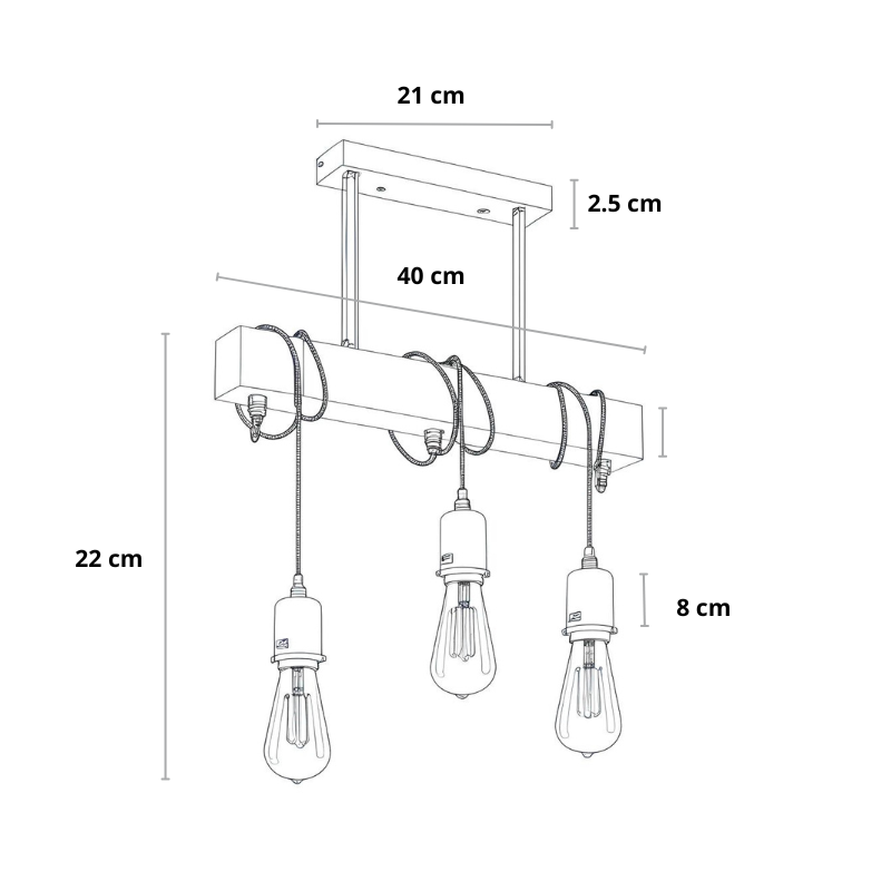 BowLift | Industrial Pendant Light Black | Adjustable Hanging Lamp