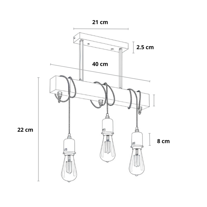 BowLift | Industrial Pendant Light Black | Adjustable Hanging Lamp