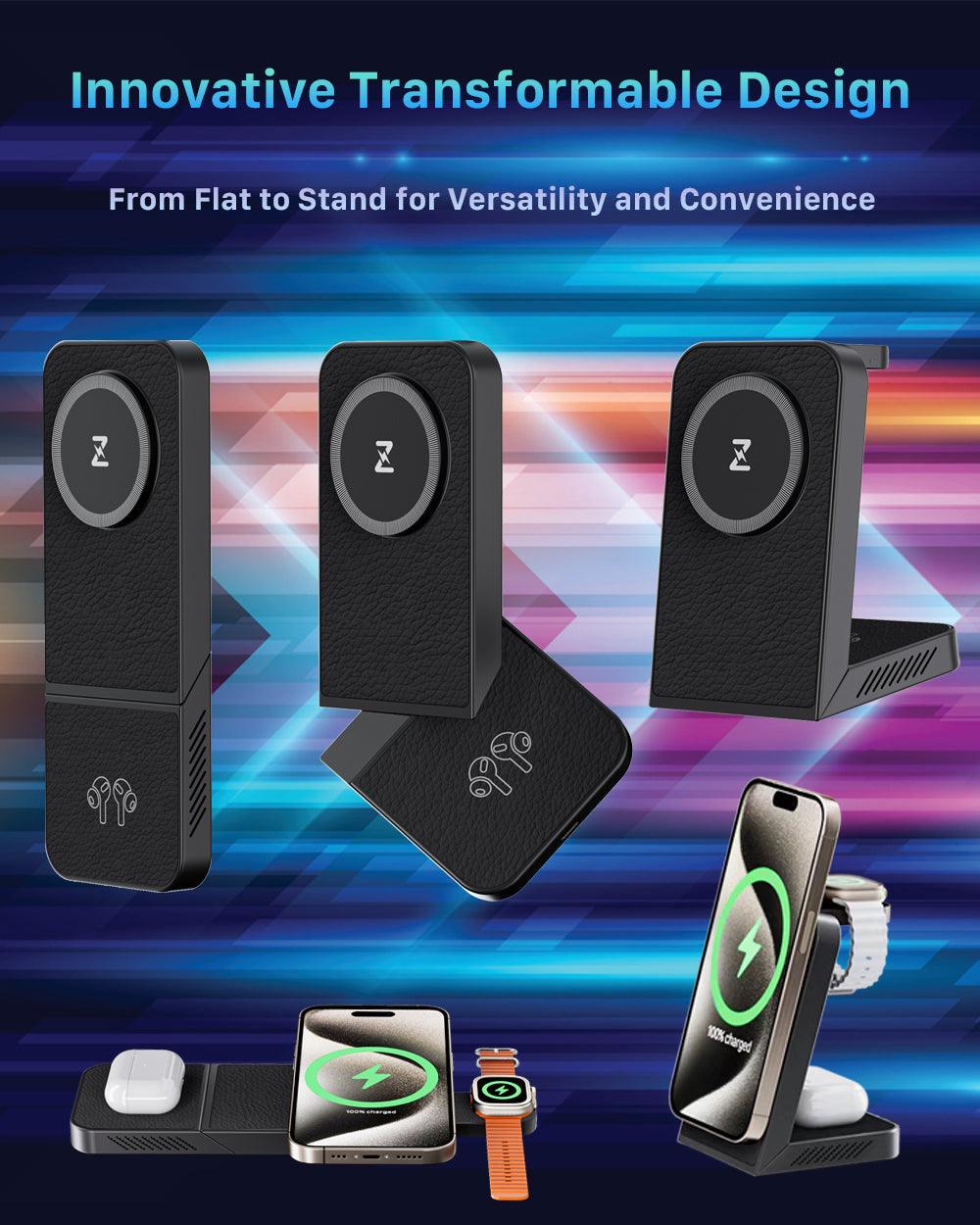 BowLift | LuxCharge Elite Wireless Hub | 3-in-1 fast charging solution for seamless convenience