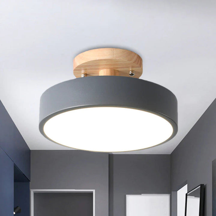 BowLift | LED Ceiling Light Wooden Flush Mount Fixture