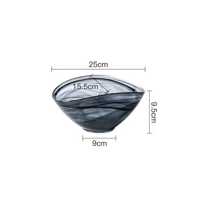 Irregular Glass Salad Bowl Bowlift