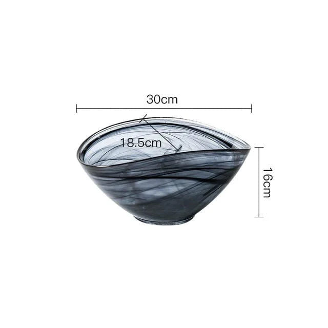 Irregular Glass Salad Bowl Bowlift