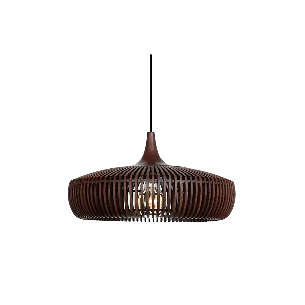 BowLift | Japandi Pendant Lamp | Solid Wood Hanging Light for Dining Room