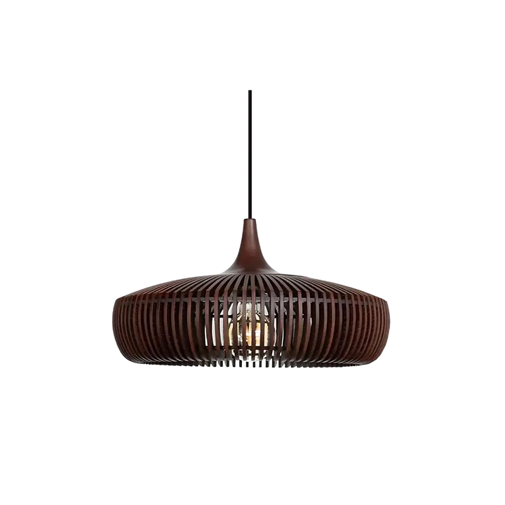 BowLift | Japandi Pendant Lamp | Solid Wood Hanging Light for Dining Room