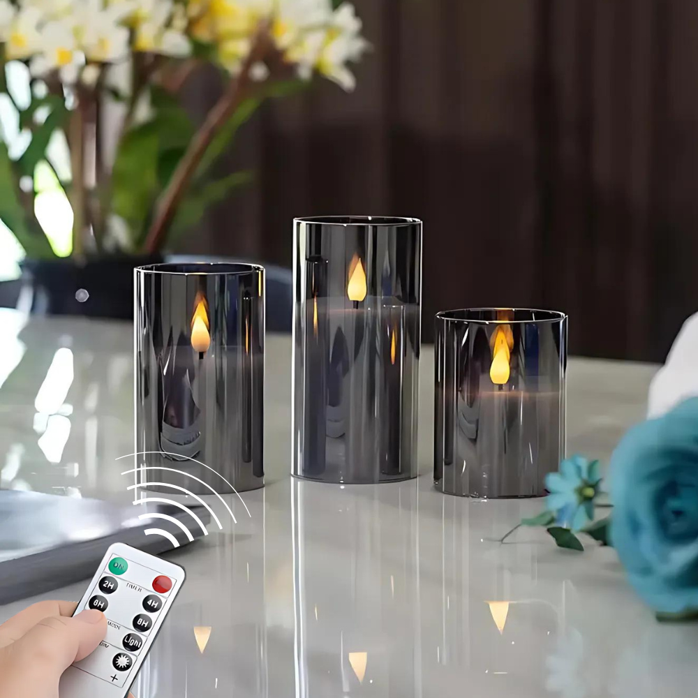 BowLift | LuxeLumen LED Candle Set | Elegant LED candles with remote control for atmospheric ambiance
