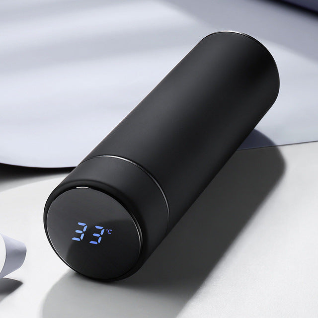 Stainless steel thermos with digital display