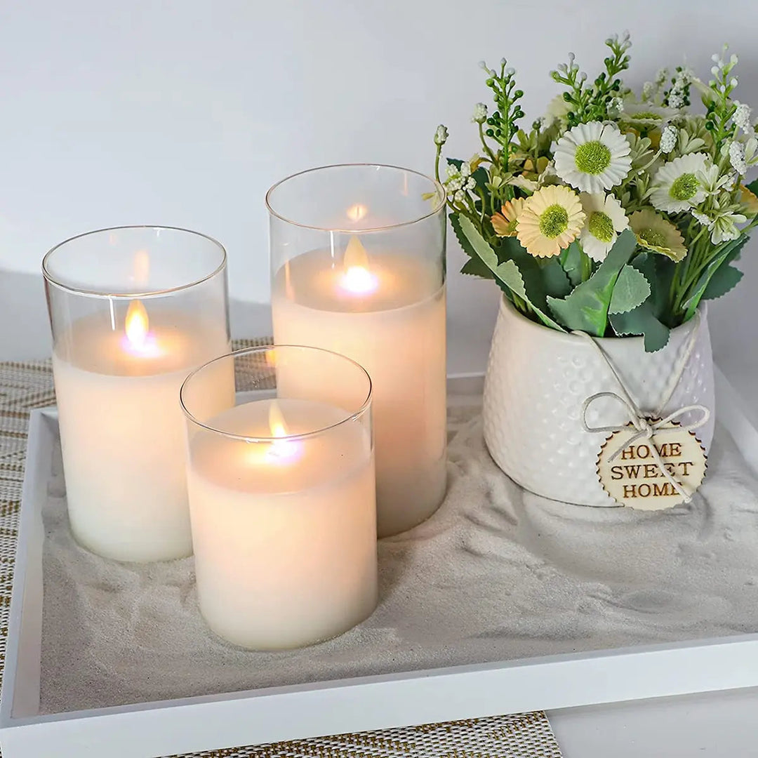 BowLift | LuxeLumen LED Candle Set | Elegant LED candles with remote control for atmospheric ambiance
