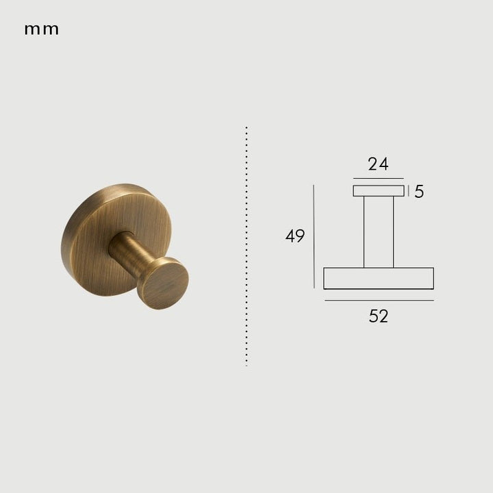 BowLift | KRAM Solid Brass Bath Hook | Contemporary Hook