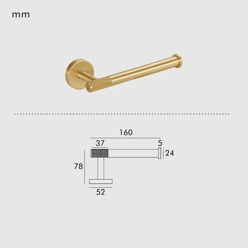 BowLift | KRAM | Solid Brass Toilet Paper Holder Modern Elegant