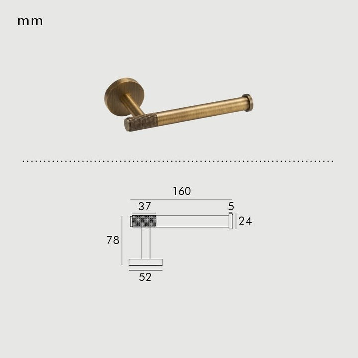 BowLift | KRAM | Solid Brass Toilet Paper Holder Modern Elegant