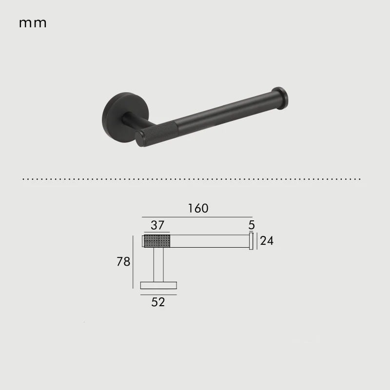 BowLift | KRAM | Solid Brass Toilet Paper Holder Modern Elegant