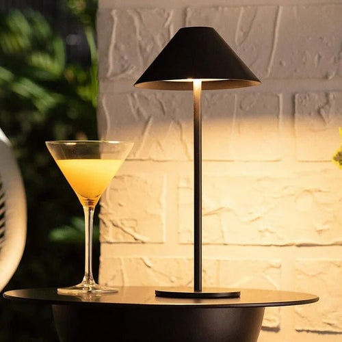 BowLift | Wireless Table Lamp Black | Touch-Dimmable LED Table Light