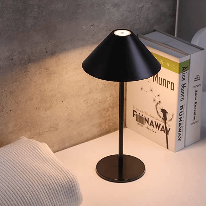 BowLift | Wireless Table Lamp Black | Touch-Dimmable LED Table Light