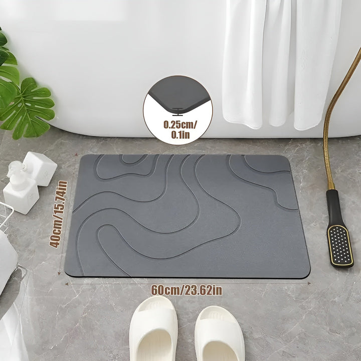 BowLift | Diatomaceous Earth Bath Mat | Non-slip Bathroom Rug 40x60 cm
