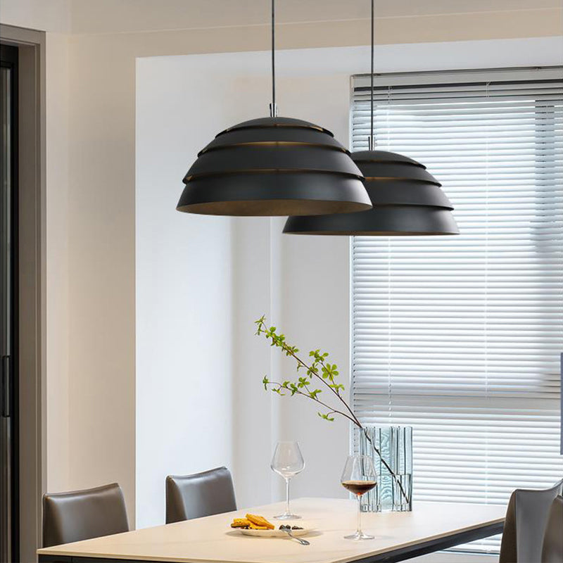 BowLift | Dome Pot | Pendant Light Gray 39 cm Iron/Aluminum