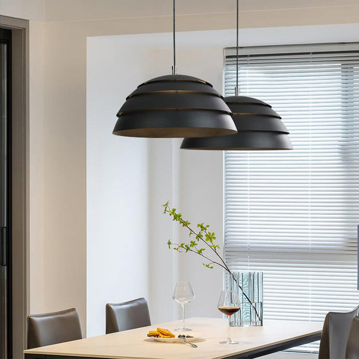 BowLift | Dome Pot | Pendant Light Gray 39 cm Iron/Aluminum