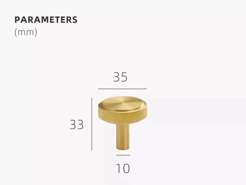 BowLift | Knurled Tips | Brass Furniture Handle for Kitchen Cabinets