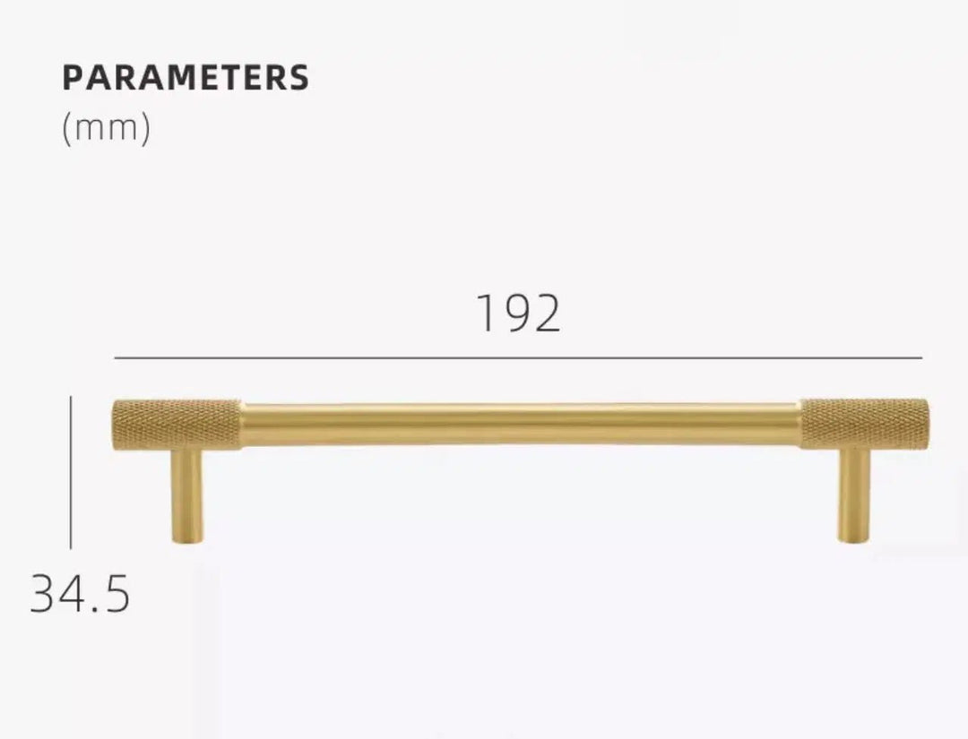 BowLift | Knurled Tips | Brass Furniture Handle for Kitchen Cabinets