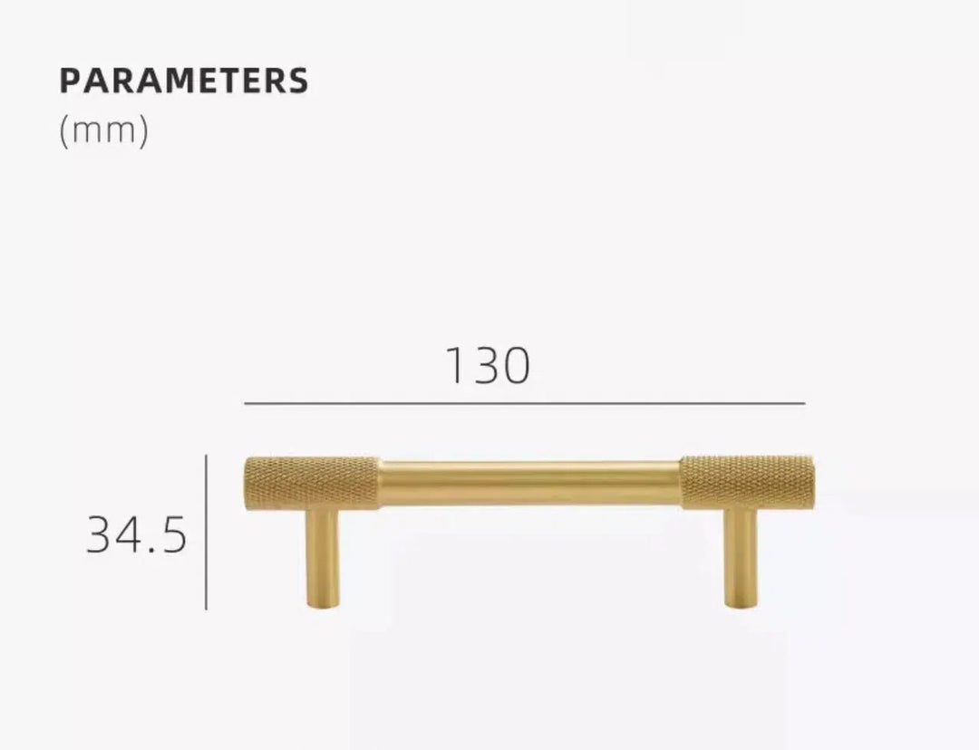 BowLift | Knurled Tips | Brass Furniture Handle for Kitchen Cabinets