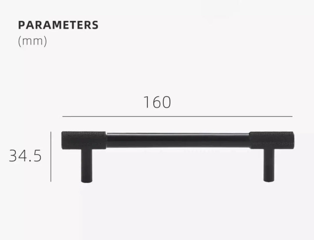BowLift | Knurled Tips | Brass Furniture Handle for Kitchen Cabinets