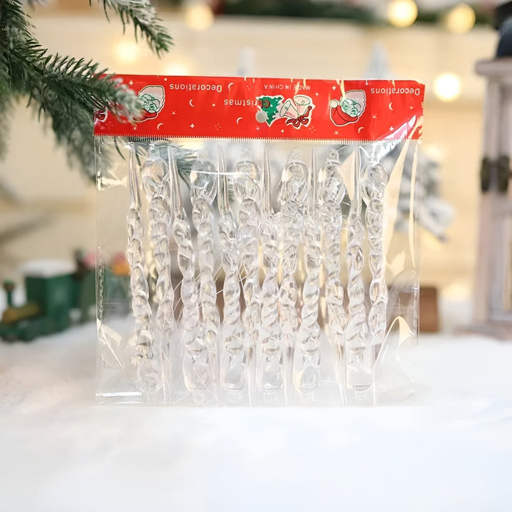 BowLift | Crystal Icicle Pendant | Elegant Christmas Decoration for Windows