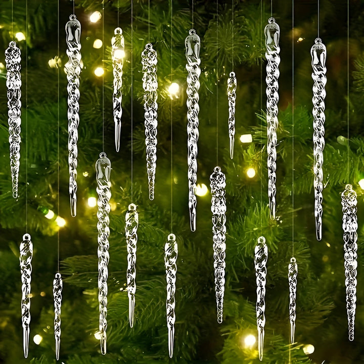 BowLift | Crystal Icicle Pendant | Elegant Christmas Decoration for Windows