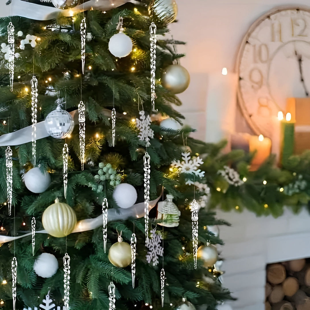 BowLift | Crystal Icicle Pendant | Elegant Christmas Decoration for Windows