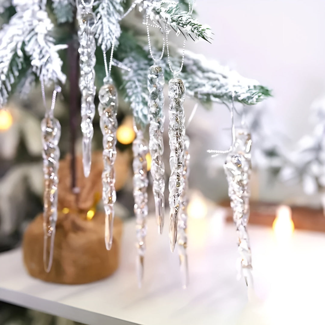 BowLift | Crystal Icicle Pendant | Elegant Christmas Decoration for Windows