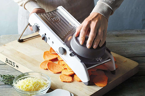 Mandoline Vegetable Slicer – Professional Grater with Adjustable 304 Stainless Steel Blades Bowlift