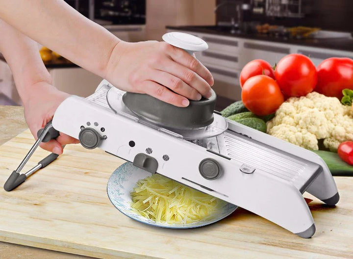 Mandoline Vegetable Slicer – Professional Grater with Adjustable 304 Stainless Steel Blades Bowlift