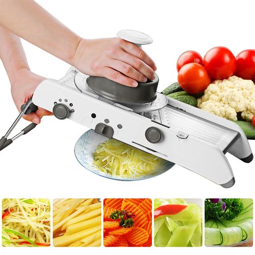 Mandoline Vegetable Slicer – Professional Grater with Adjustable 304 Stainless Steel Blades Bowlift