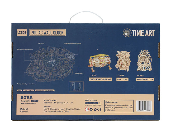 Zodiac Wall Clock and Calendar Bowlift