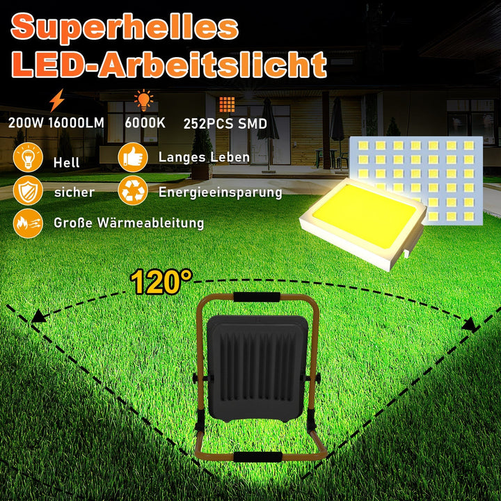 LED construction spotlight 50W-200W cool white IP66 | Bowlift